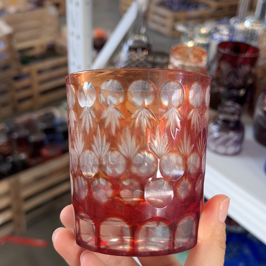 平底款水晶玻璃微瑕一个