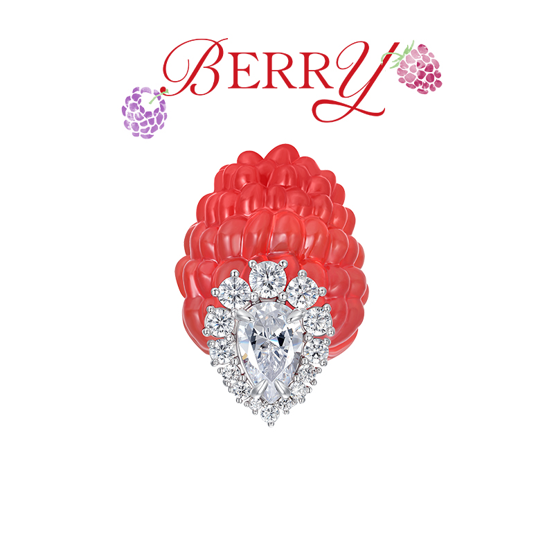 925银亚克力戒指 活力浆果系列指尖戒银