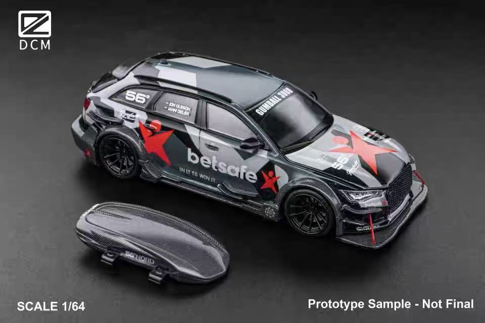 DCM 1:64 奥迪 RS6 C7 DTM Betsafe Gumball 3000 迷彩 合金车模