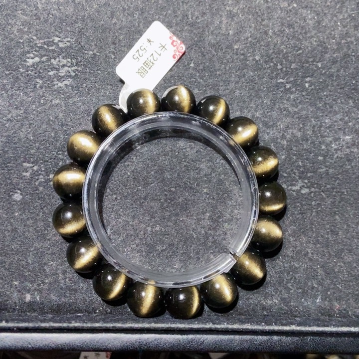 黑曜岩手串未镶嵌不****糖