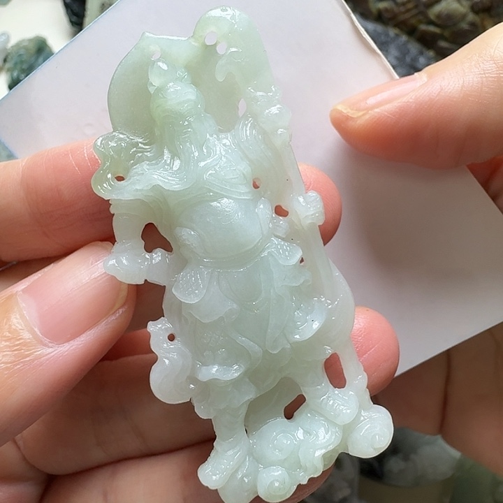 搏***定制翡翠未镶嵌毛货