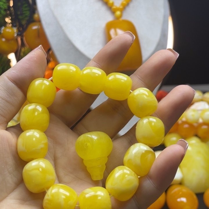 杏***仁非金属百花16手串18颗