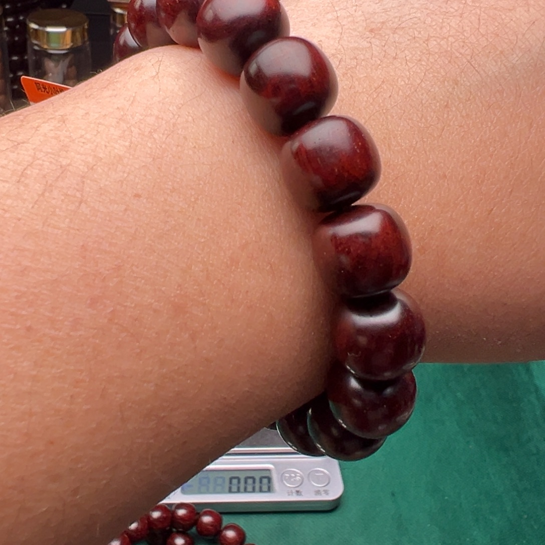 檀香紫檀（小叶紫檀）手串/手链1112老形原汁原味顶泥泥料氧化款