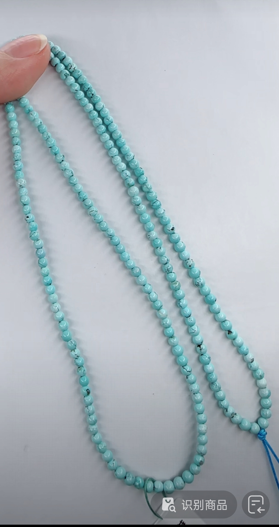 天然原矿绿松石米珠链