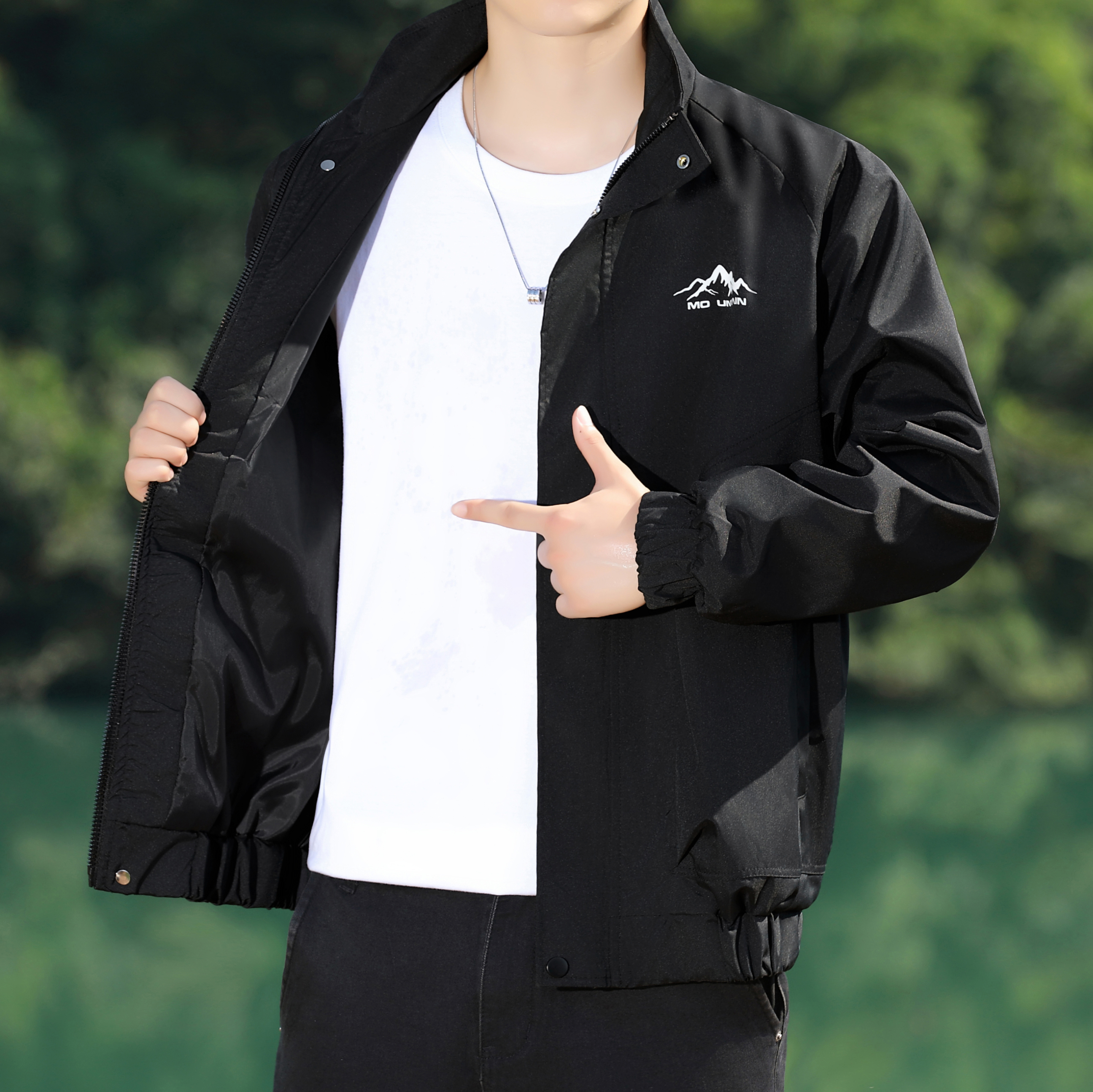 鸟家同款冲锋衣立领杰克男女同款2025年春秋季百搭冲锋衣运动外套