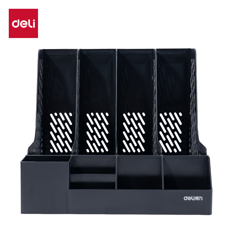 得力78981四联文件框(黑)