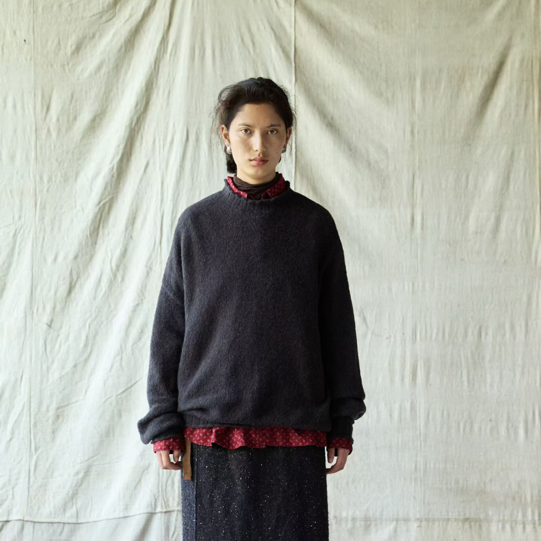 左岸迷香25秋冬灰灰毛衣 