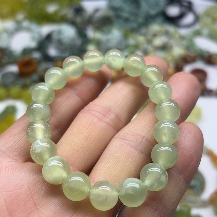 蛇纹石玉未镶嵌手串12