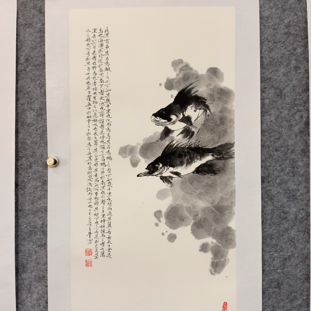 吴***签国画花鸟作品写意