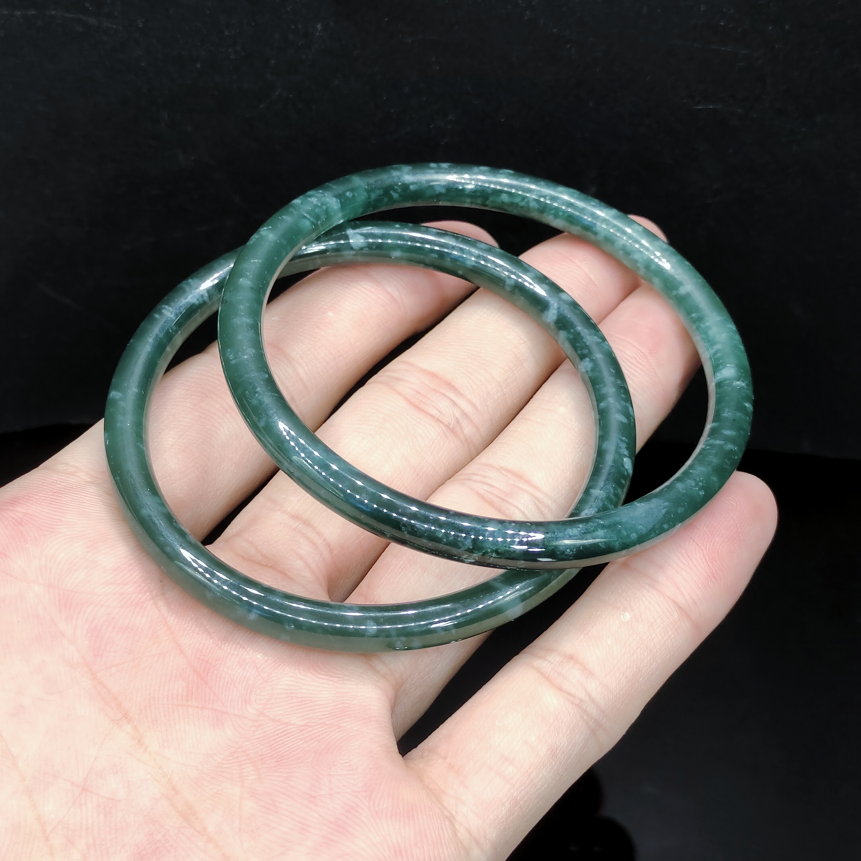 【老三珠宝】翡翠圆条手镯GS【多样性发其一】圈口54-64mm