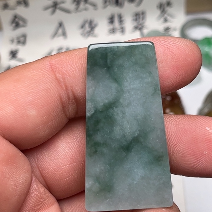 翡翠未镶嵌颈饰无事牌