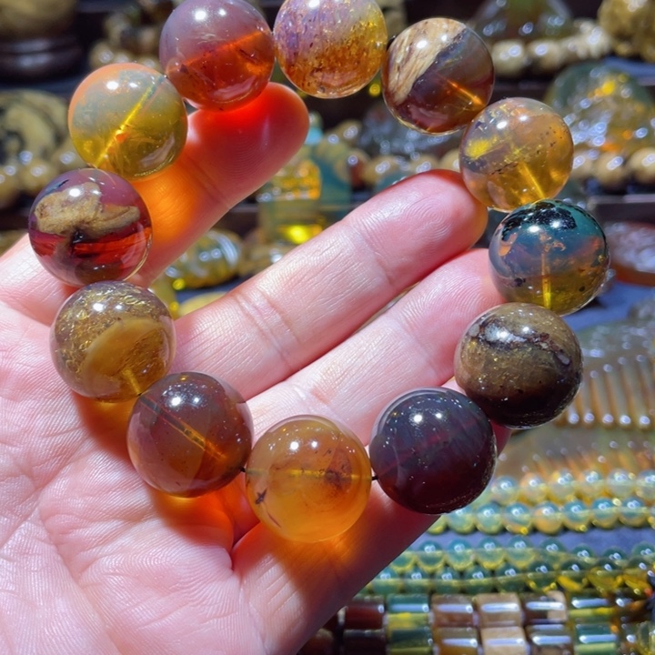 琥珀手链未镶嵌天然