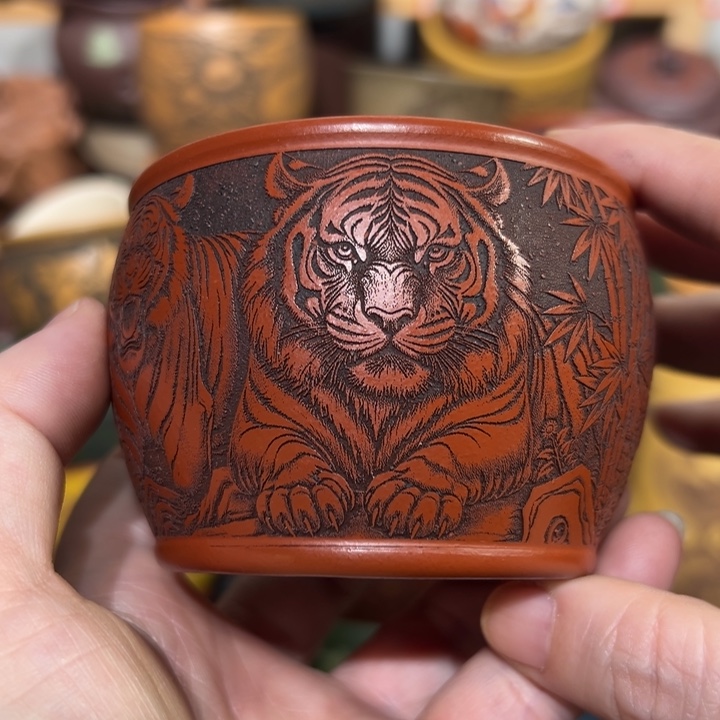 紫砂茶杯宜兴紫砂主人杯