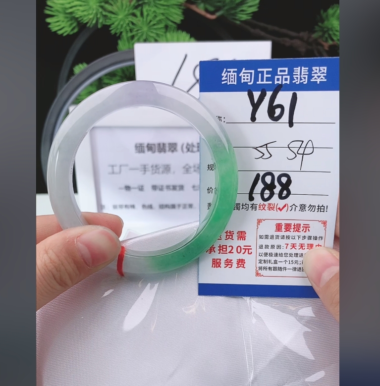 Y61【正品 缅甸翡翠】实物以直播间为准微色差