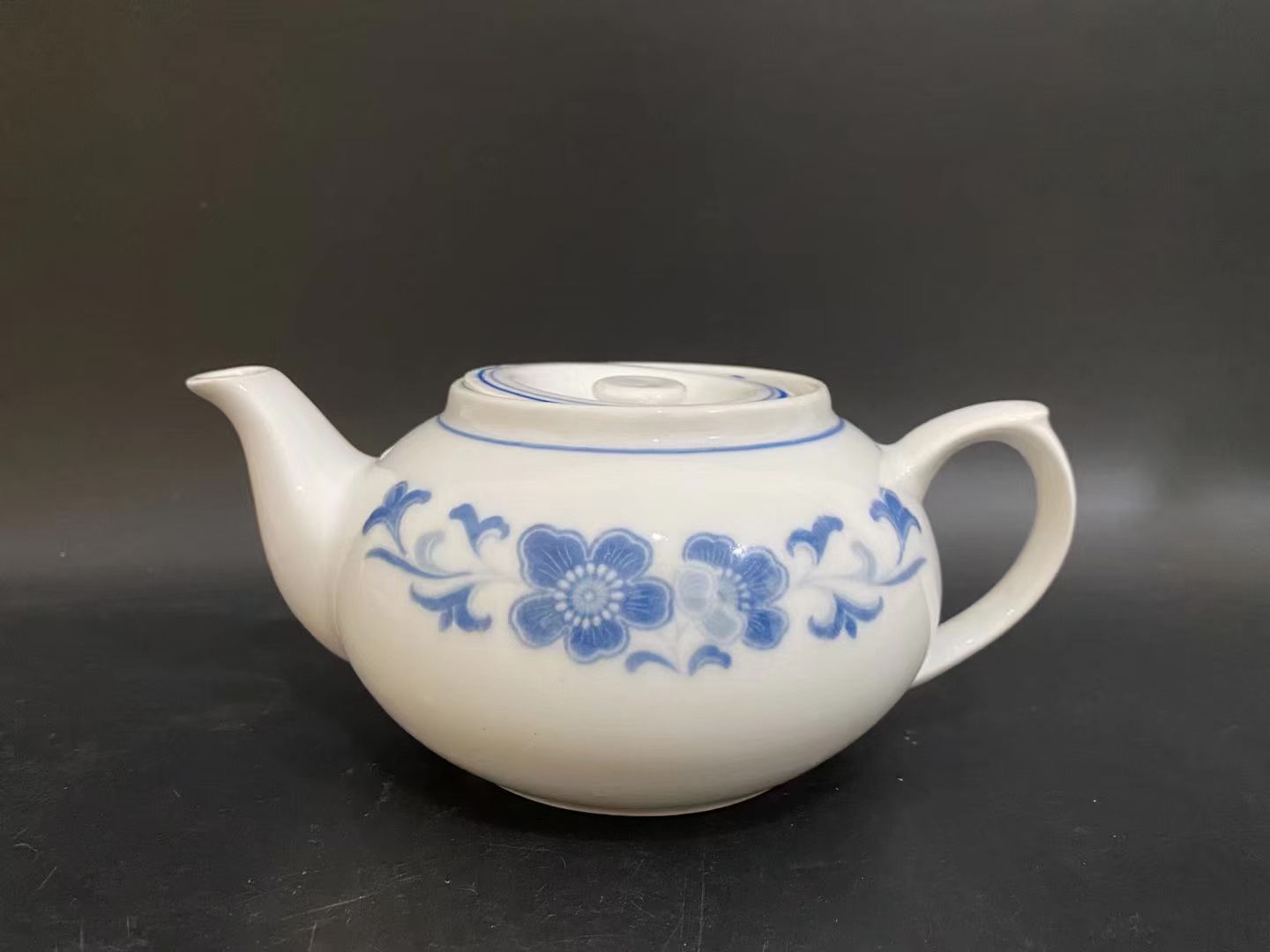 醴陵瓷群力兰海堂3号防烫酒店杏式壶白瓷家用茶壶日用陶瓷茶具