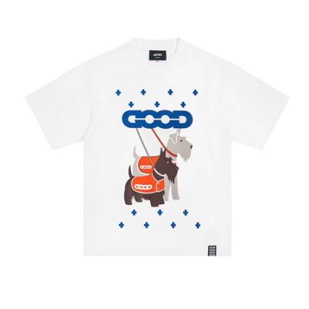 GOODBRAND SS25 雪纳瑞十字榻榻米轻奢时尚高级感印花短袖T恤 男