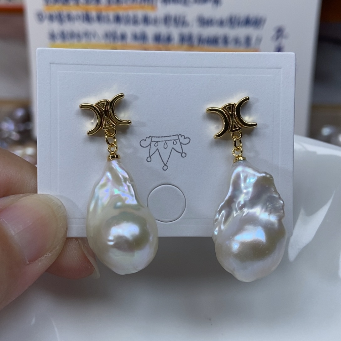 淡水珍珠耳环合金福利454