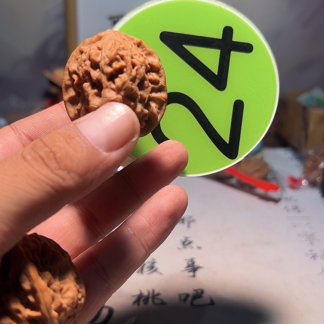 不***事文玩核桃，绿色24号