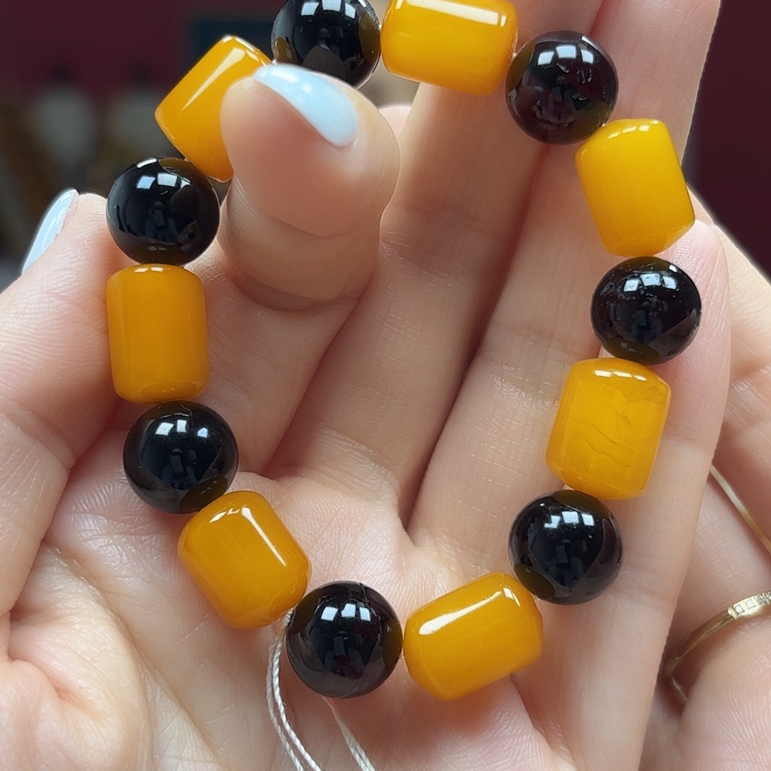 未镶嵌蜜蜡手链手串