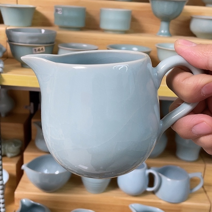 公道杯郗奎奎天青大龙旦公道微瑕