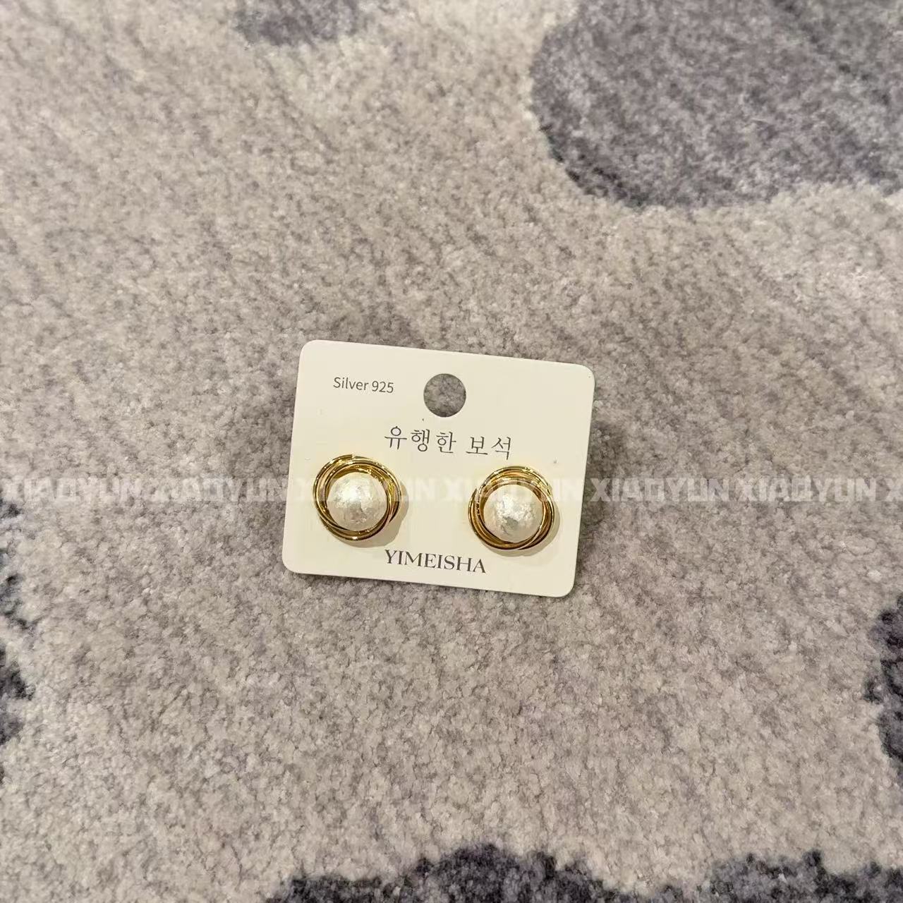 非金属仿珍珠耳饰 【圆珠耳钉】小允姐姐2025时尚气质珍珠耳钉