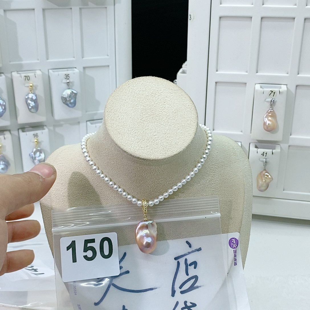 淡水珍珠颈饰合金