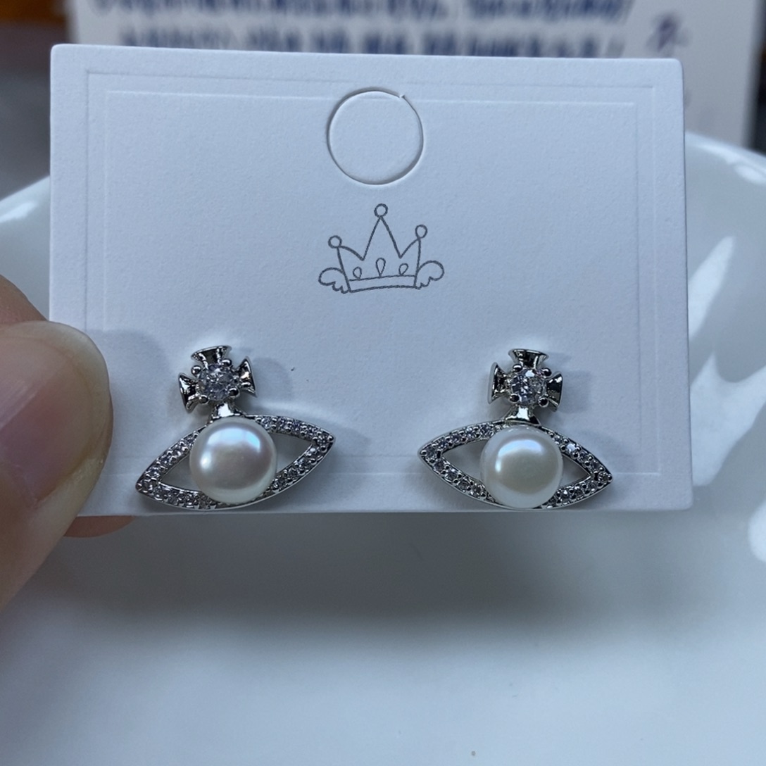 淡水珍珠耳钉合金福利084