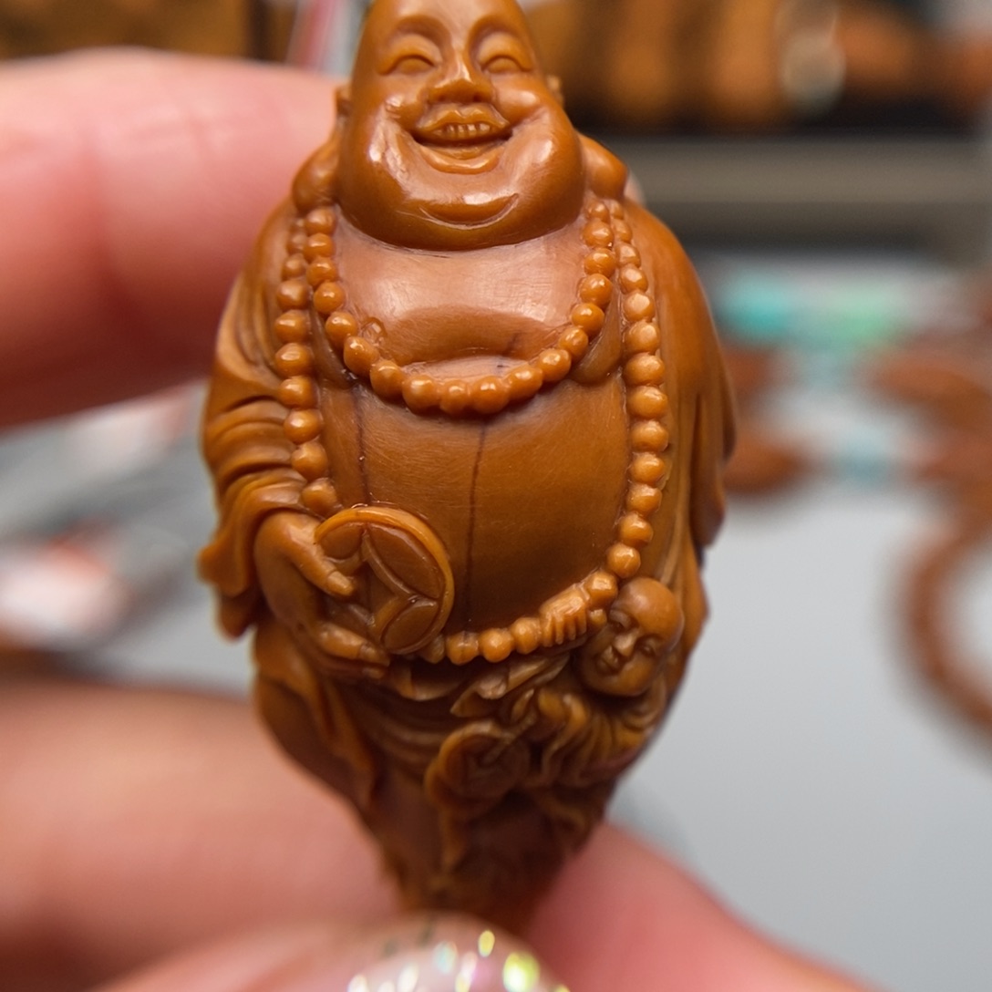 橄榄核吊坠童子弥勒