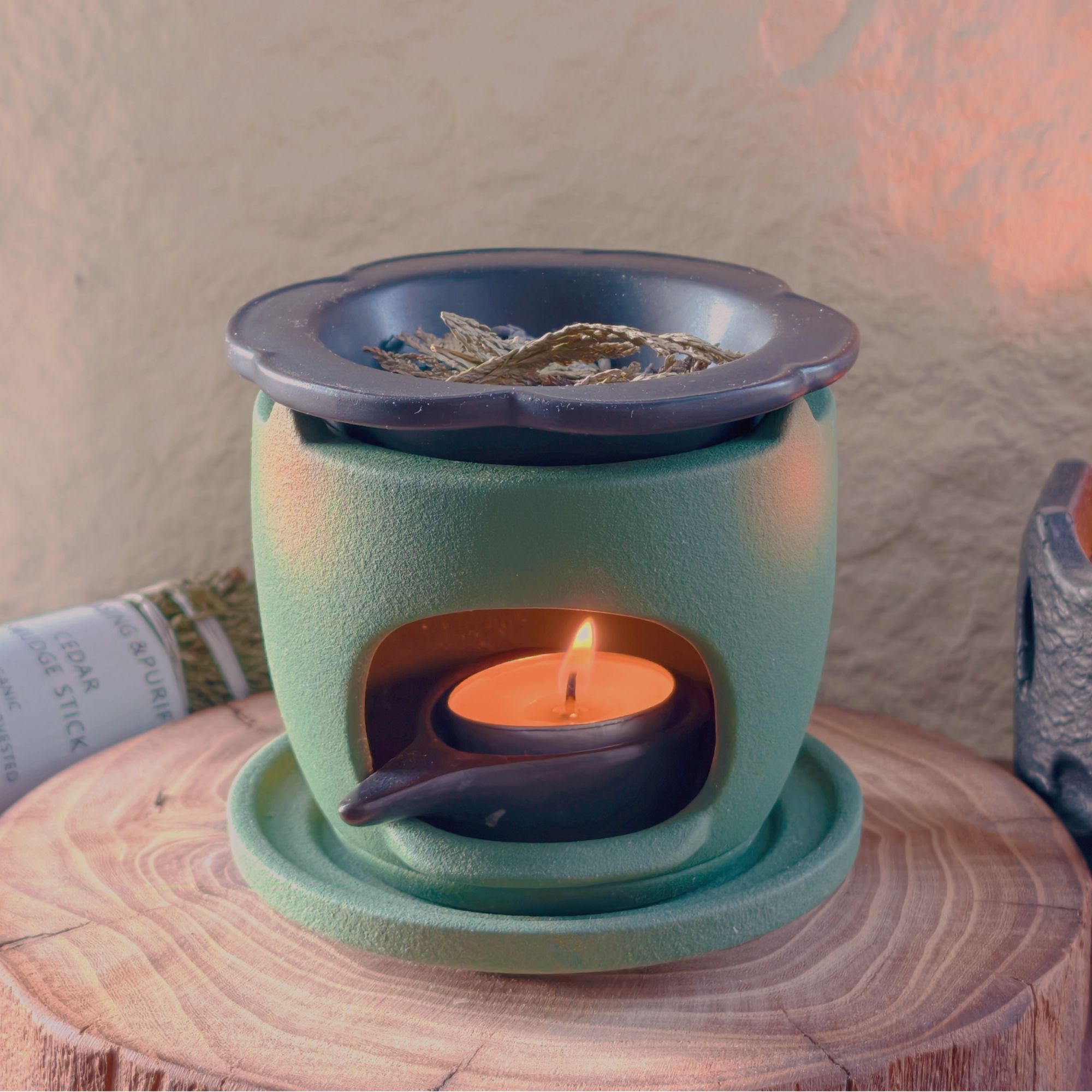 陶瓷日式室内家用茶道香薰炉可烤茶熏香