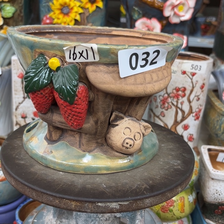 紫砂花盆粗陶材质多肉花盆