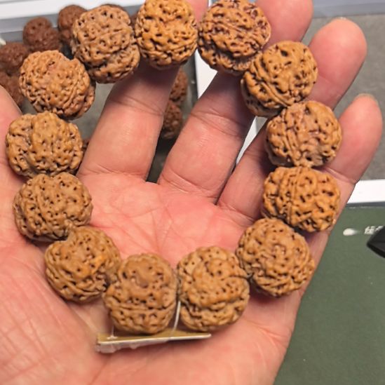 金刚菩提手串四瓣大金刚手串，23左右，原皮原色