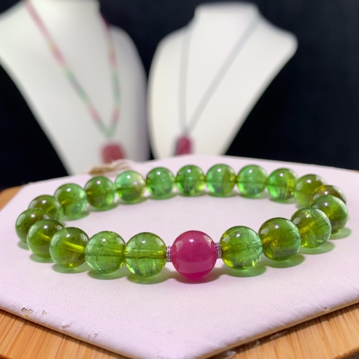 双色碧玺手链未镶嵌