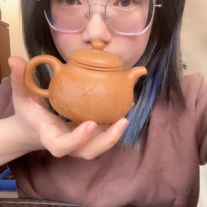 紫砂茶宠老宕口黄金段掇球