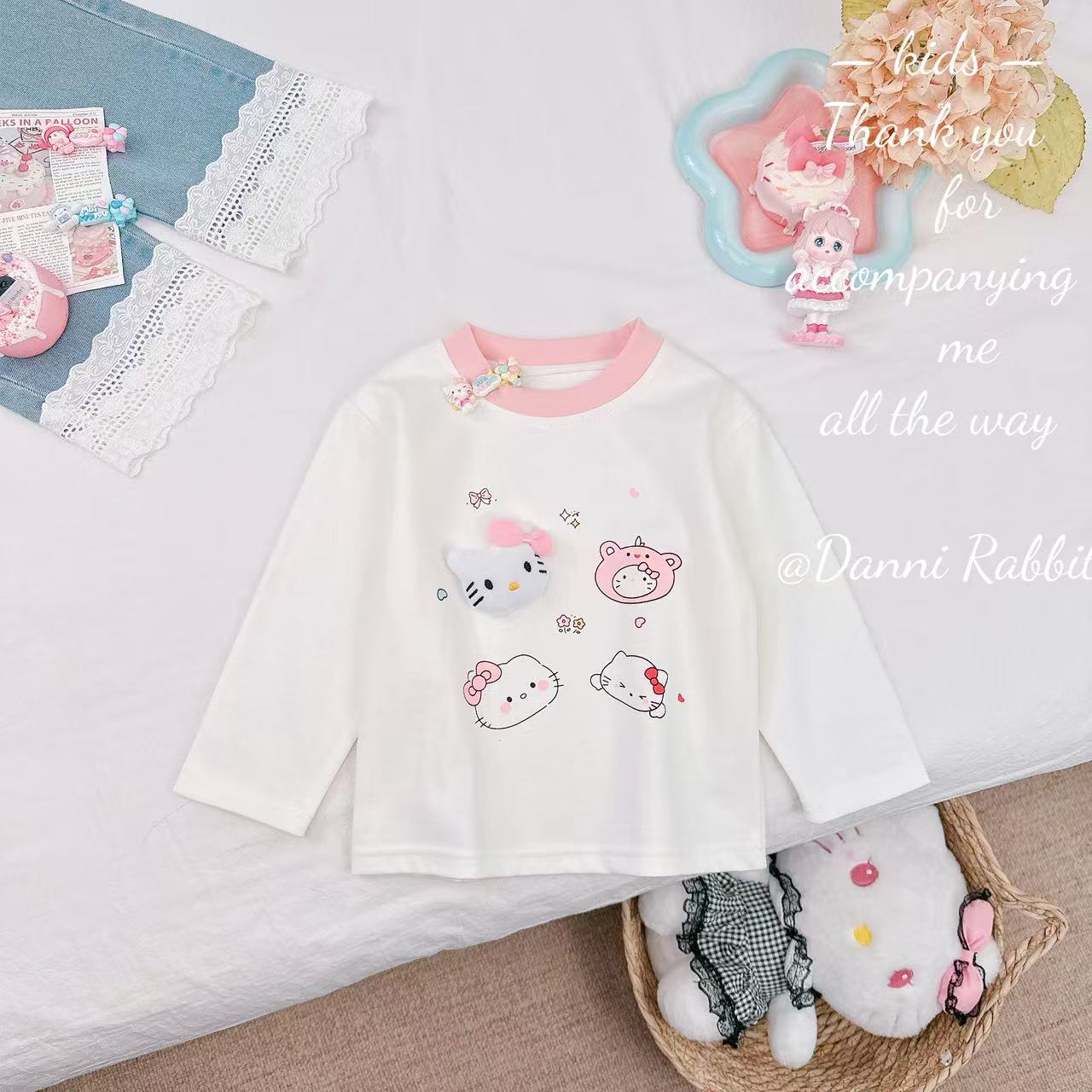 【Dannirabbit】*立体KT设计款儿童百搭打底衫* D-W770