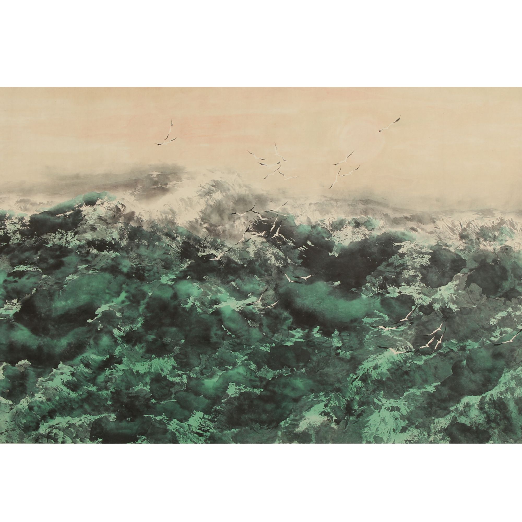 LOT.2559 《山水》59*96cm 纸本设色镜片