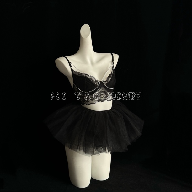 蜜桃Honey［黑链条］鱼骨背心胸衣