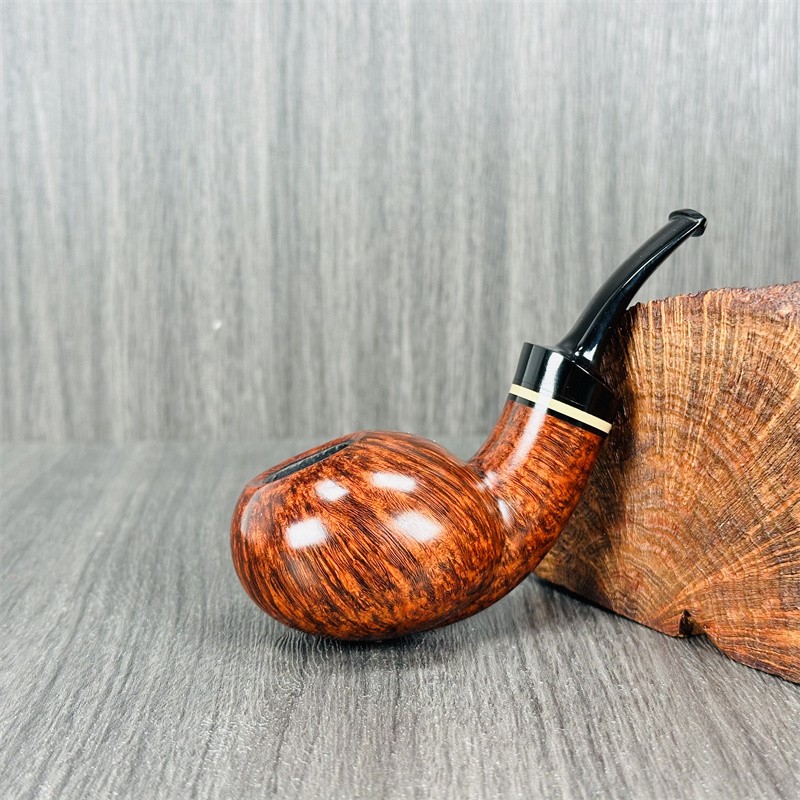 瑞典LOMMA卢马Lars Jonsson手工石楠木烟斗 单皇冠苹果河豚斗