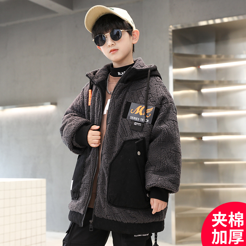男童深秋款外套新款加厚加绒儿童男孩秋冬季休闲外套C2208