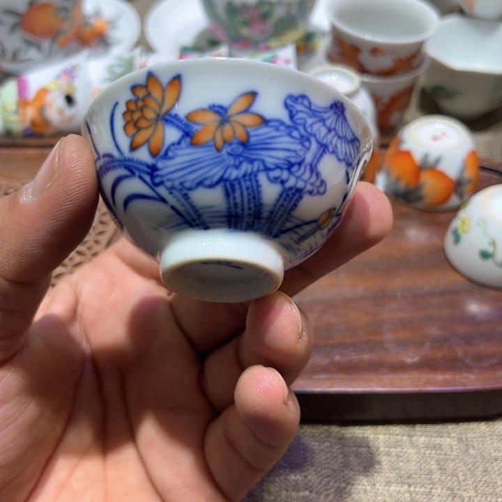 纯手绘精品盖碗杯