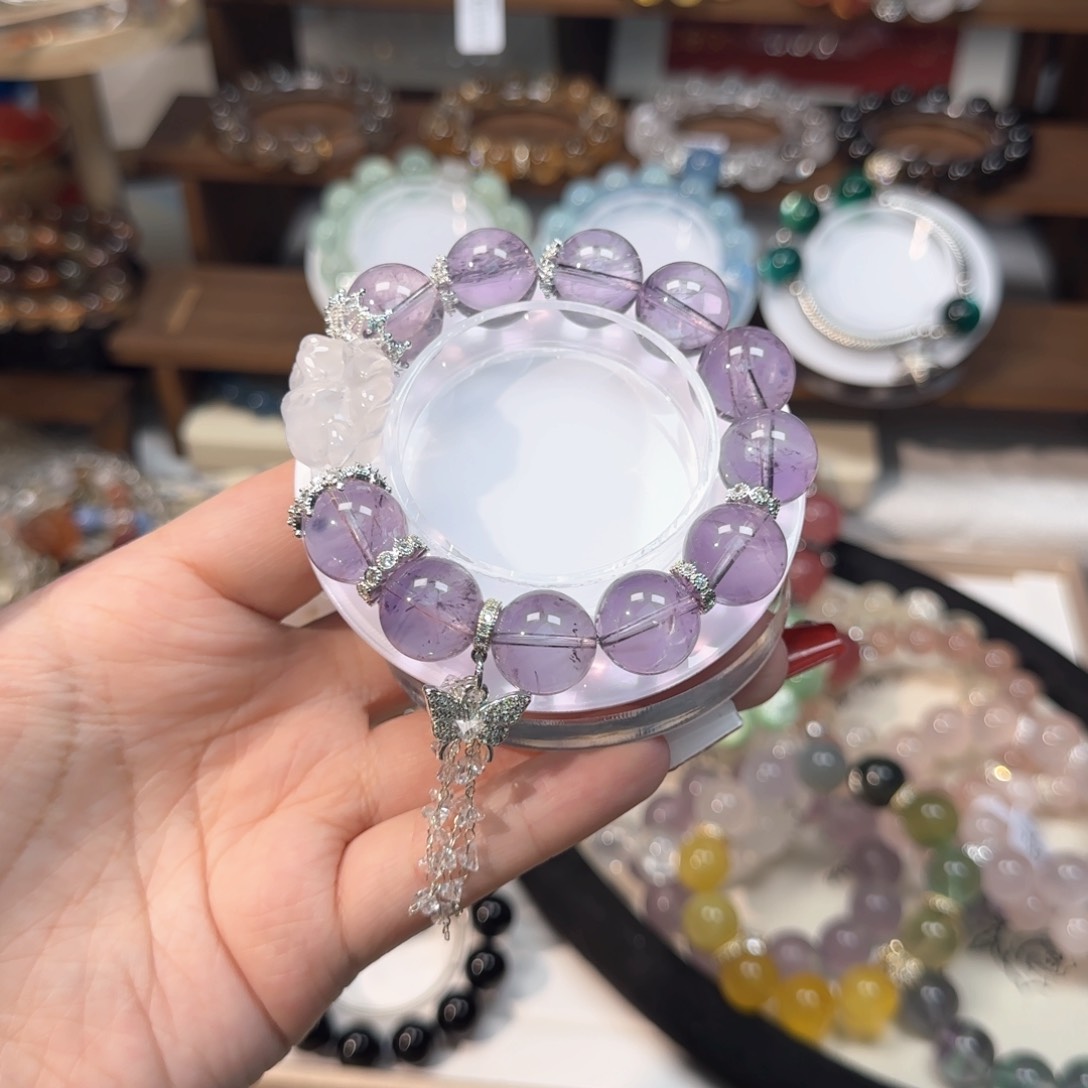 水晶手链未镶嵌设计款 库存拍2发1哦！！