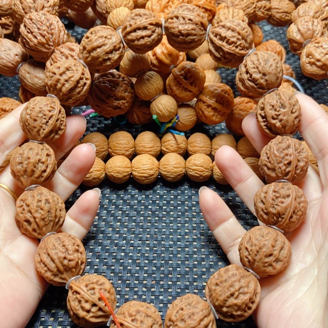 文玩核桃手串粗筋八棱