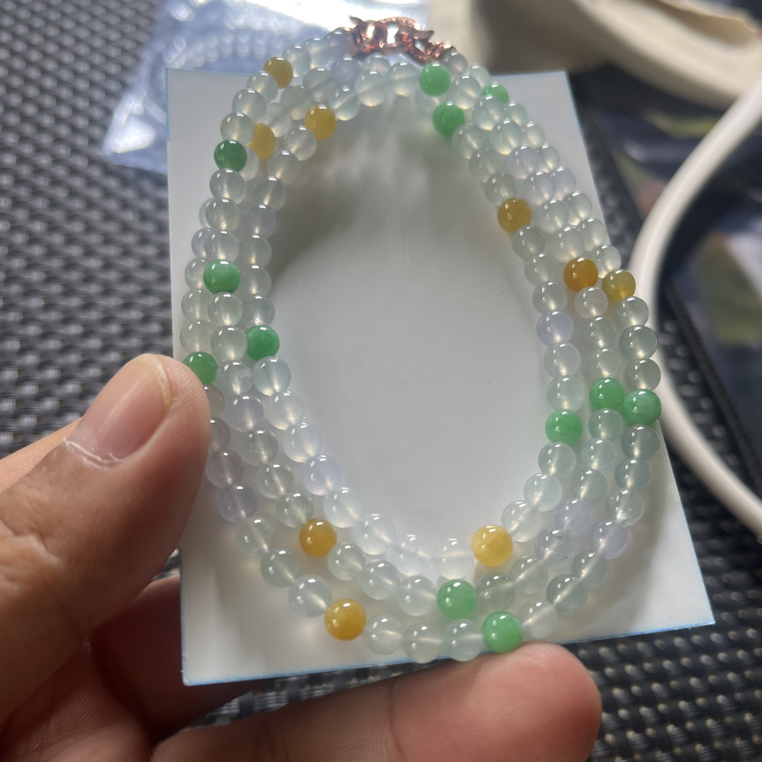 天然缅甸翡翠多宝项链4.7