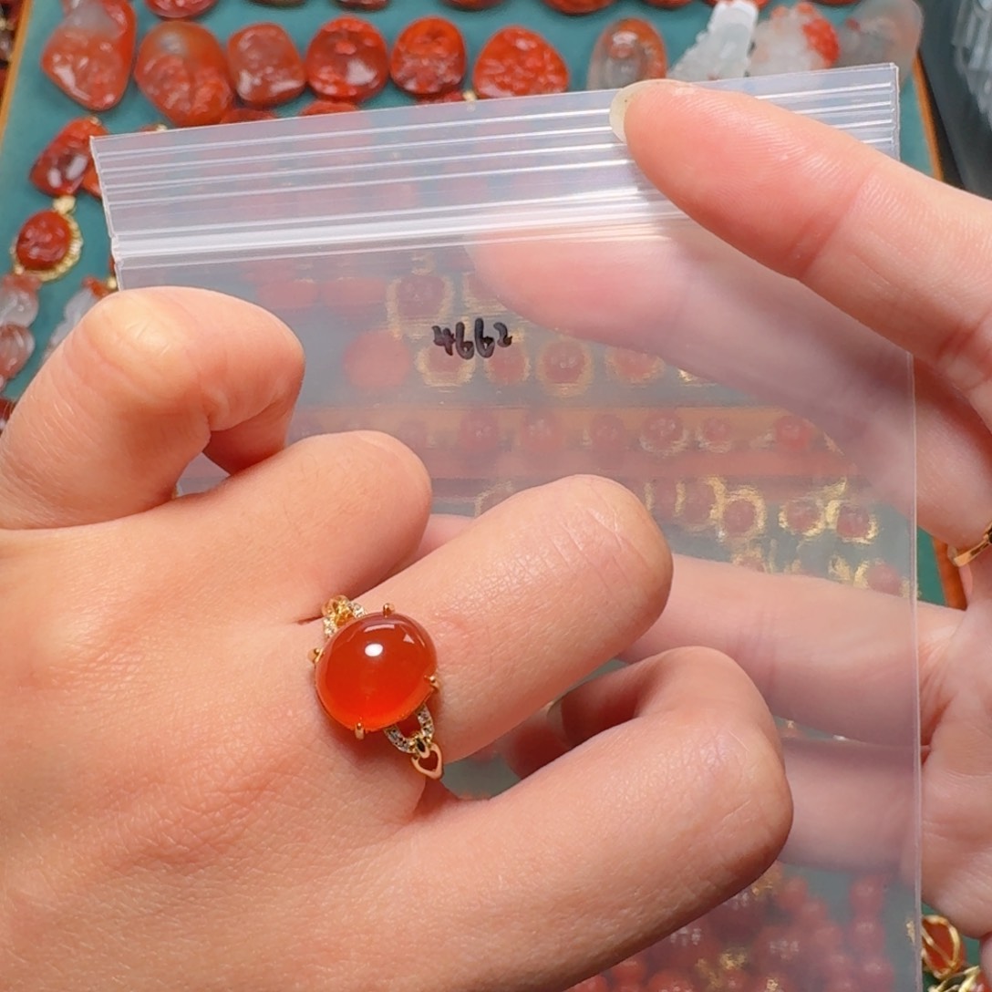 南红玛瑙南红银S925镶嵌