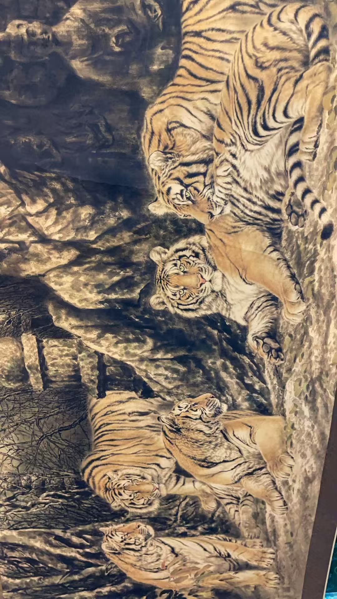 精品现代装饰画横幅五虎一幅
