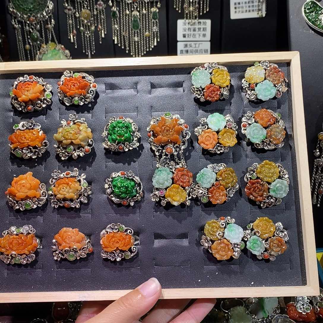 散珠翡翠批发一个炸炸炸