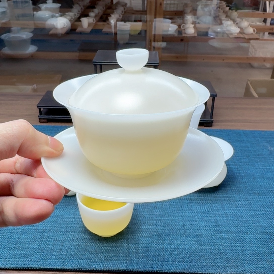 素烧薄胎璞玉瓷茶具