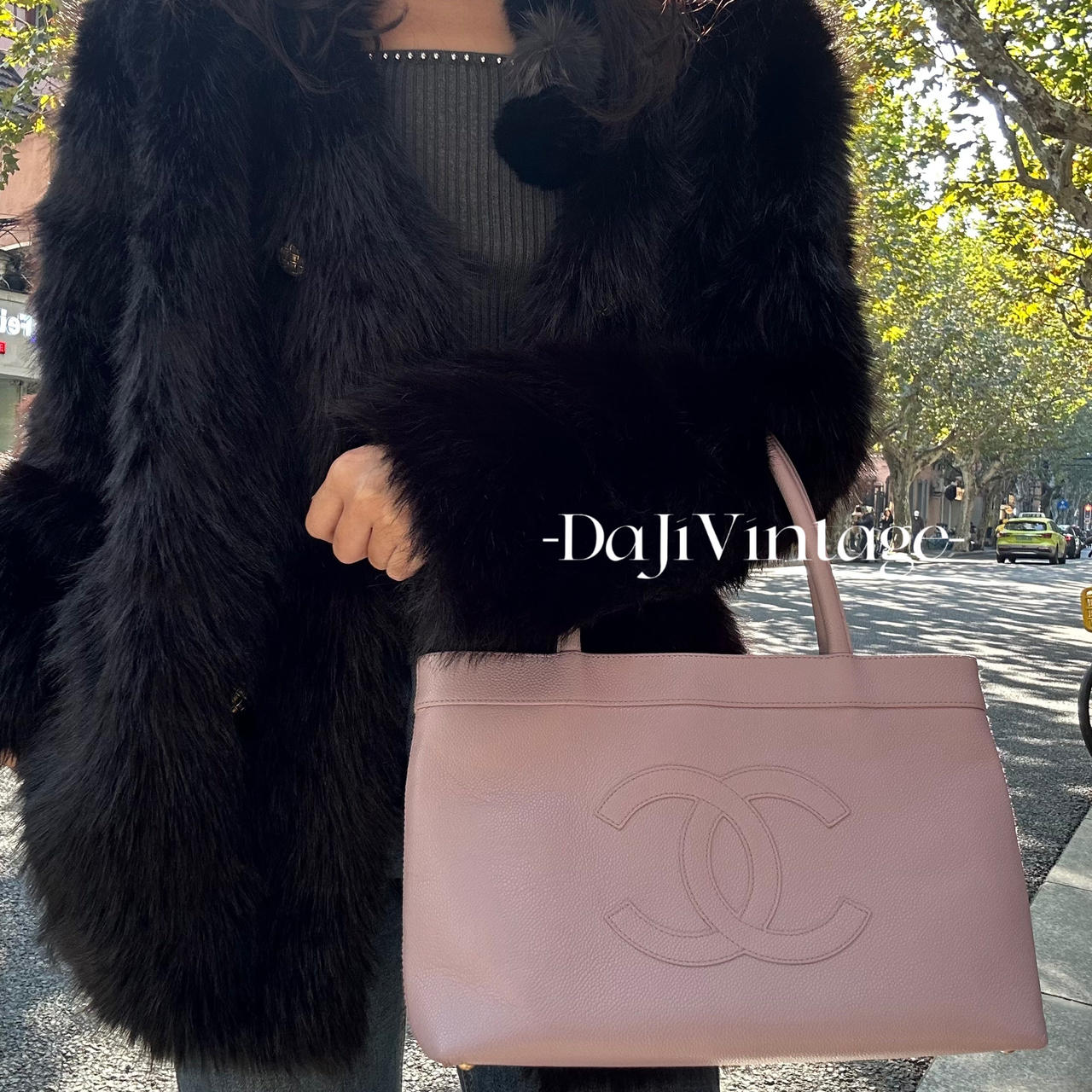 95新 Chanel/香奈儿 大吉中古/Chanel香奈儿丁香紫托特单肩包