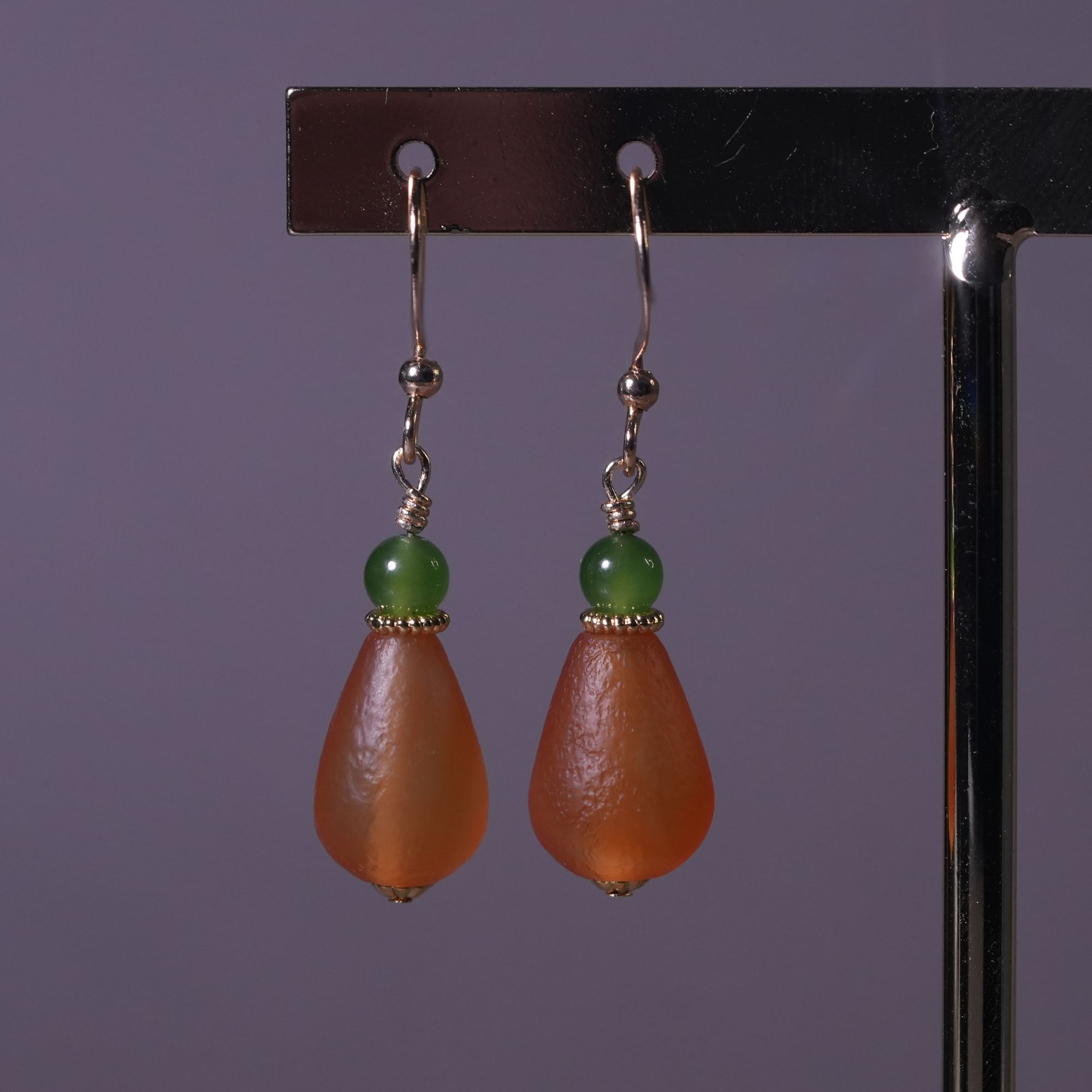 霓恋玛瑙耳饰（原创）