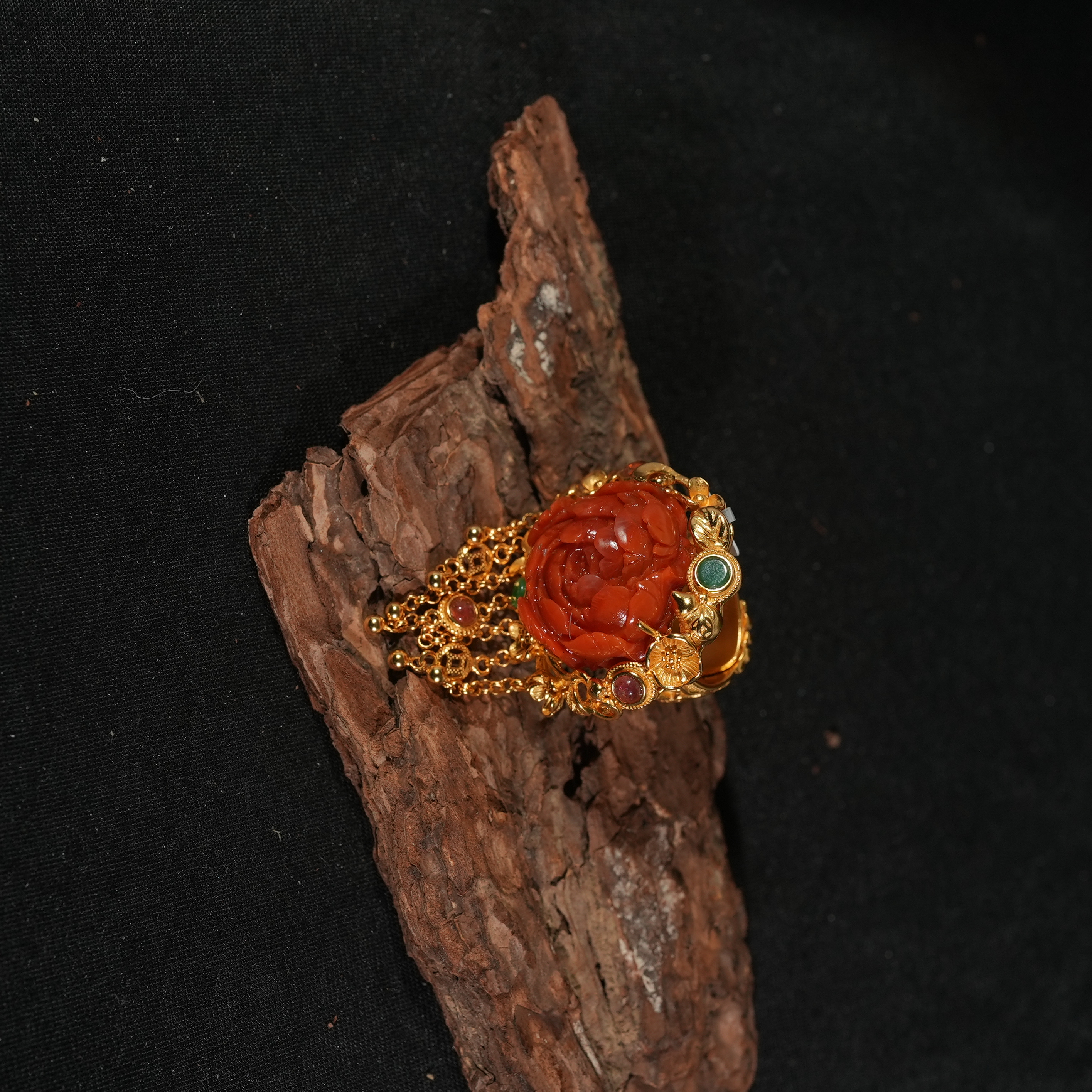 6.27香港王老板-南红开口戒指kc732