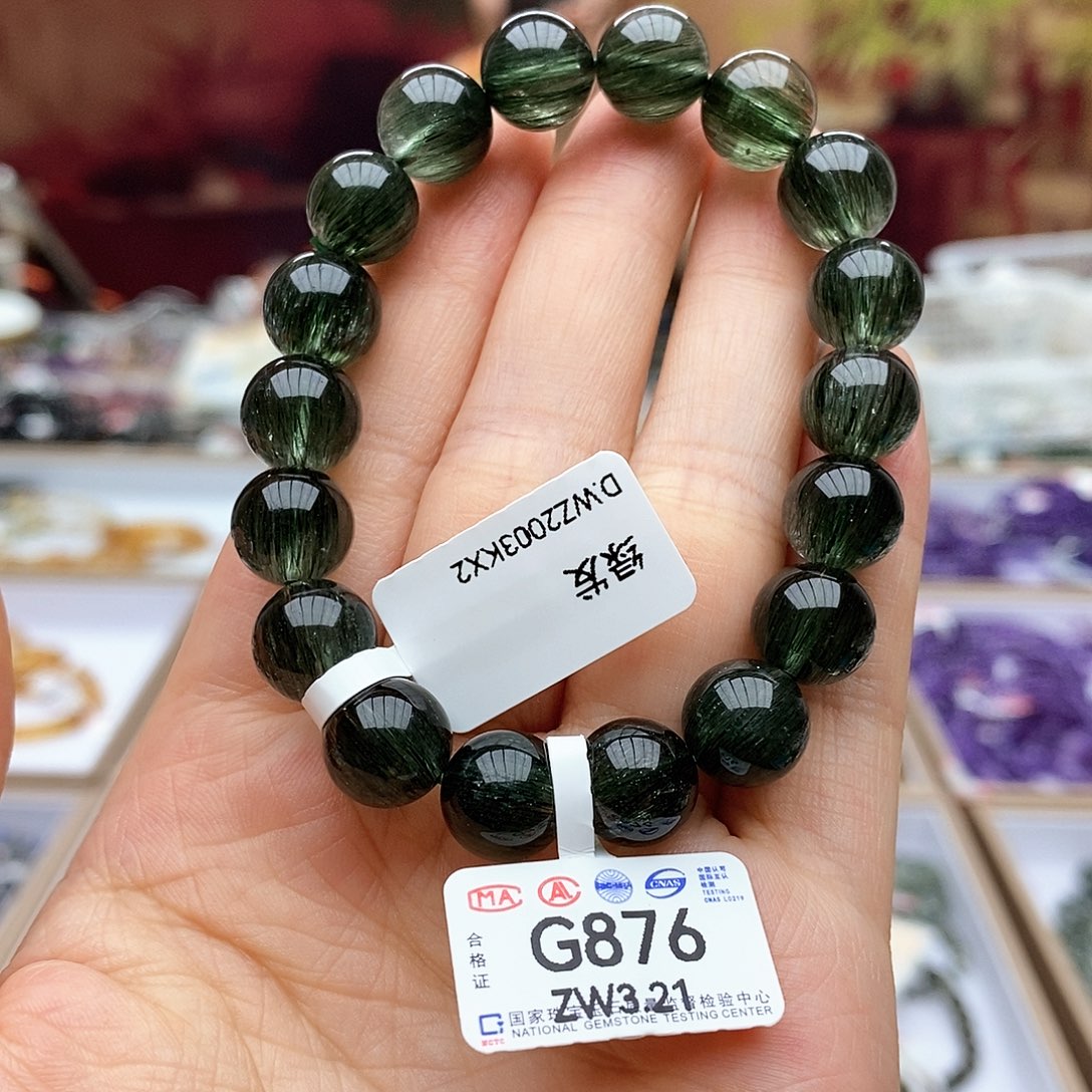 水晶手链未镶嵌G986 绿幽灵 10m+